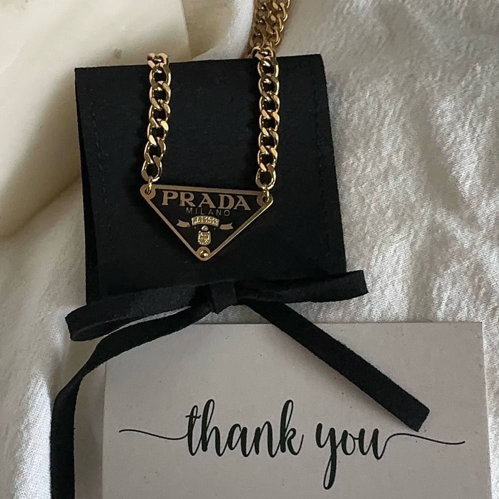 Prada Triangle Necklace